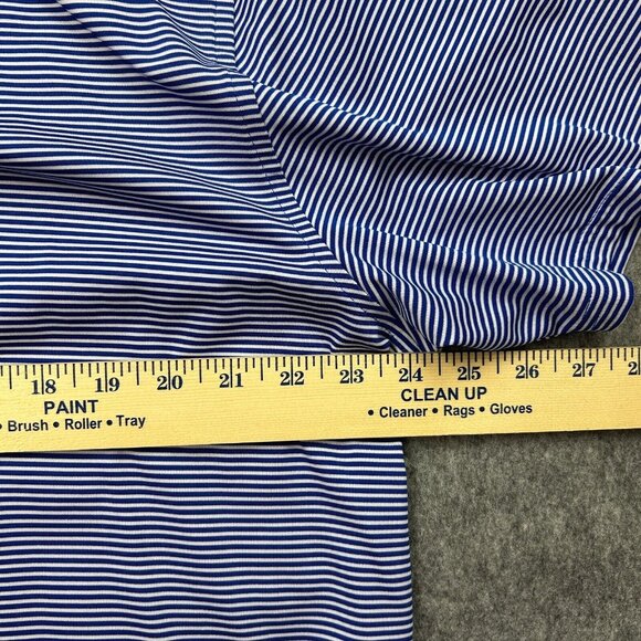 Under Armour Short Sleeve Performance Polo Shirt Men's Size XXL Blue Striped - Picture 10 of 11